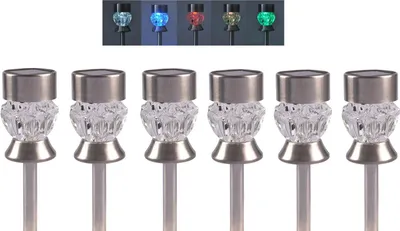 Produktbild von Solarleuchten Farbwechsler 6er-Set Solarlampen Gartenlampe Solarleuchte