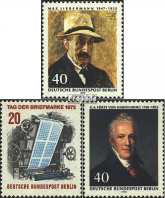 Produktbild von Briefmarken Berlin (West) 1972 Mi 434,439,440 (kompl.Ausgaben) postfrisch Liebermann