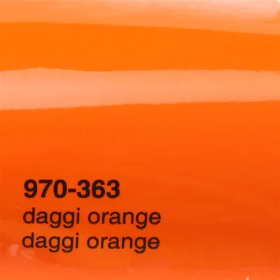 Produktbild von (25€/m²) Oracal 970RA Autofolie 363 Daggi-Orange Glanz Folie 152 cm Breite Laufmeterware gegossene Auto Folie selbstklebend