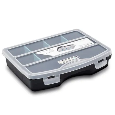 Produktbild von Navaris Kleinteile Organizer Sortierkasten einfach - 19x15x4cm - Verstellbare Fächer - Schrauben Sortimentskasten Box leer ohne Zubehör