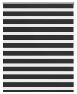 Produktbild von vidaXL Zebra-Rollo 140,9 x 175 cm, Stoffbreite 136,7 cm, schwarz