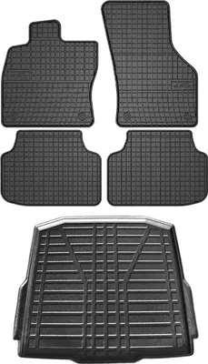 Image de Tapis & bac de coffre Set pour Skoda Octavia Kombi 2012-2019 Caoutchouc 5x