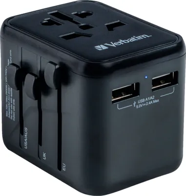Immagine prodotto di Verbatim Universal Reiseadapter UTA-01 mit 2xUSB-A retail