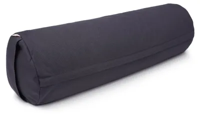Produktbild von yogabox Yoga und Pilates Bolster / Yogarolle BASIC - grau 65 x 22 x 22 cm Buchweizenschalen