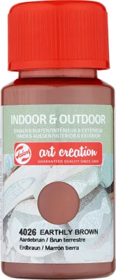 Productafbeelding van Talens Art Creation, binnen- en buitenverf, flesje van 50 ml, aardbruin, artikelnummer 4026