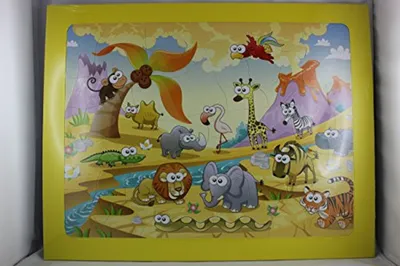 Produktbild von Out of the blue - 289404 -  Rahmenpuzzle, Afrika, 40 Teile, ab 3 Jahre, Pappe, 29cm x 37cm
