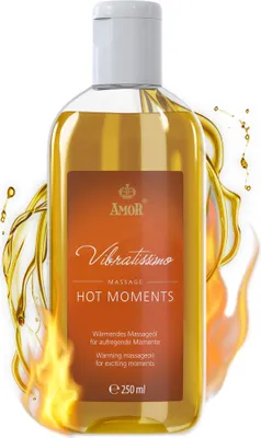 Produktbild von Vibratissimo Hot Moments 250 ml Massageöl - Aufheizendes Massageerlebnis - Stimulierende Massageöle, Entspannung Für Paare & Gleitöl