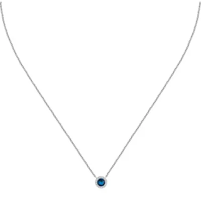 Produktbild von Elegante silberne Halskette mit Zirkonia Silber LPS10AWV07