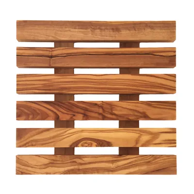 Image de Dessous de plat carré "Piazza" L 20 cm, dessous de plat en bois d'olivier
