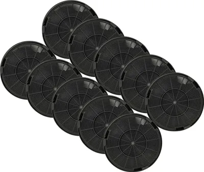 Produktbild von vhbw 10x Aktivkohlefilter kompatibel mit Franke 110.0360.049, 110.0360.072, 110.0360.050, 110.0360.073, 110.0355.705 Dunstabzugshaube - 19,6 cm