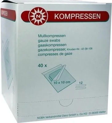 Produktbild von MULLKOMPRESSEN 10x10 cm steril 12fach