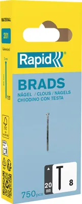 Productafbeelding van Rapid Tools 40109534 Rapid Nägel Typ 8, 20 mm, galvanisiert, Kleinpackung