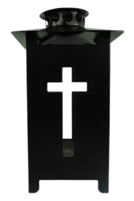 Produktbild von Grablaterne Schwarz 25 cm 33476