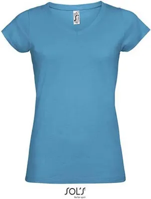 Immagine prodotto di SOLs 11388 | Maglietta Moon da donna con scollo a V - Colore: Aqua - Taglia: XXL