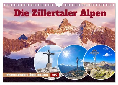 Produktbild von Die Zillertaler Alpen (Wandkalender 2027 DIN A4 quer), CALVENDO Monatskalender