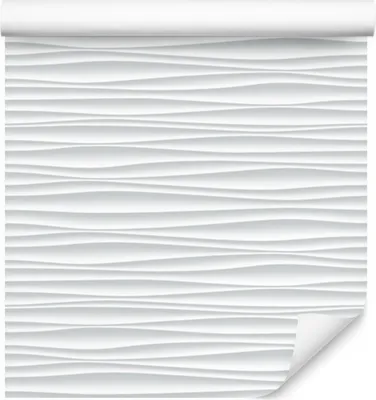 Produktbild von 10m VLIES TAPETE Rolle Wei§er Wellen Geometrie Dekor 3D Effekt 6395