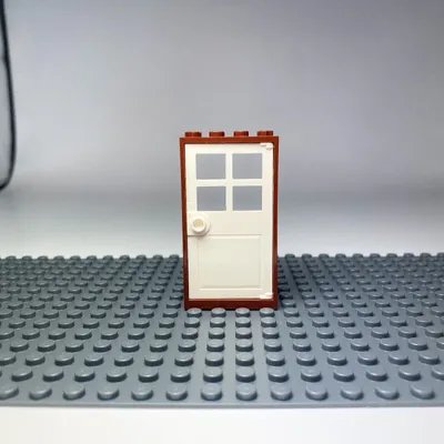 Image de LEGO® 2x4x6 Portes Cadre blanc et marron pour maison, bâtiment NOUVEAU Quantité 5x