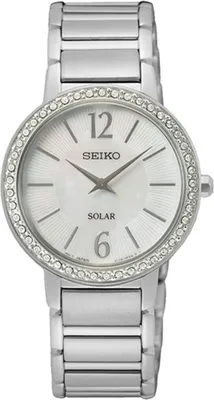 Produktbild von Seiko Damen Armbanduhr SUP467P1 Quarzwerk, Edelstahl Gehäuse und Armband, Silber