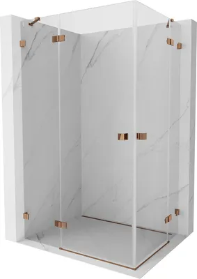 Produktbild von Mexen Lunar Duo Duschkabine Schwingtür 105 x 80 cm, transparent, Roségold - 834-105L-080P-60-00
