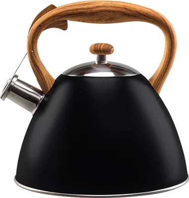Immagine prodotto di Bollitore Vilde con bollitore fischiante e apertura automatica | Bollitore a flute in nero | GASHERD INDUCTION 3L