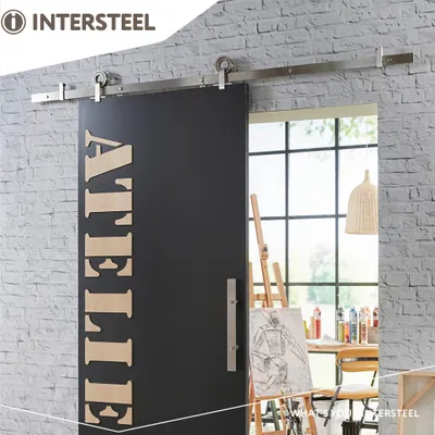 Immagine prodotto di Sistema di porte scorrevoli Modern Top in acciaio inox