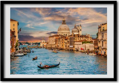 Produktbild von Bild - Bilderrahmen - 100 cm x 70 cm - MDF - Rahmen - Foto - Wandkunst Venedig, Italien