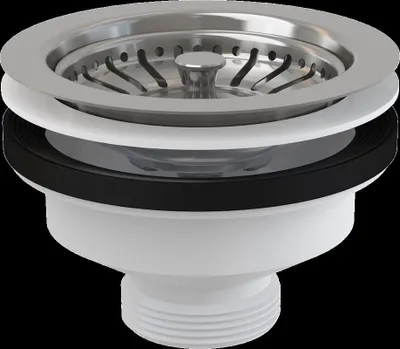 Image de Alcadrain soupape de vidange pour évier 6/4" avec grille en acier inoxydable DN115