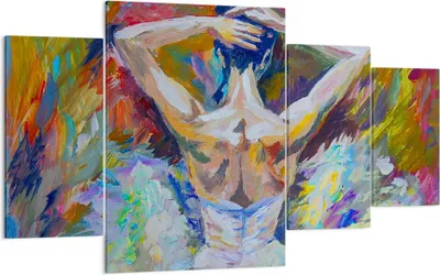 Produktbild von Bild auf Leinwand - Leinwandbild - Balletttänzer tanzen - 160x90cm - Wand Bild - Wanddeko - Leinwanddruck - Bilder - Kunstdruck - Wanddekoration - Leinwand bilder - Wandkunst - DL160x90-3503