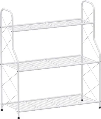 Produktbild von Famanu Pflanzenregal Metall, weiß - 3-stufiges Design