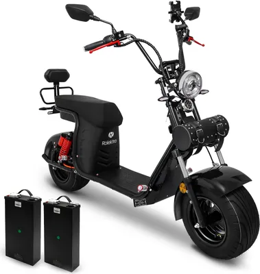 Produktbild von Rolektro, E-Chopper 45, Schwarz, 45 km/h, 2 x 60V-25,6Ah Lithium-Akku, 3000 Watt
