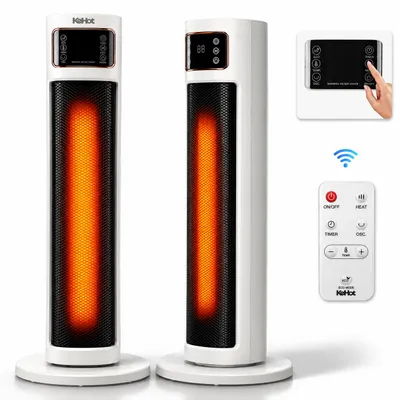 Produktbild von Energiesparender Heizlüfter, 34 dB Leiser 2000W Elektrischer PTC Keramik, Thermostat, Überhitzungs- & Kippschutz, 12 Std. Timer, Elektroheizung