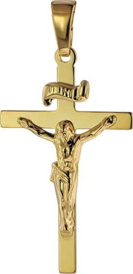 trendor 75642 Anhänger Kruzifix 585 Gold/14 Karat 24 x 15 mm 1