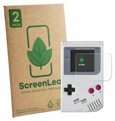 Produktbild von 2x ScreenLeaf Schutzfolie für Nintendo Gameboy (1989) Displayschutz Display Schutz Folie Klar Transparent