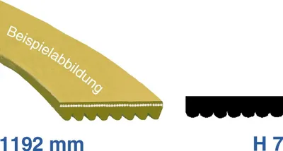Produktbild von Europart Keilrippenriemen 1192 PH 7 E wie AEG 129077550/9 für Waschmaschine