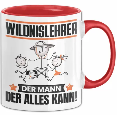 Produktbild von Wildnislehrer Tasse Geschenk für Wildnislehrer Der Mann Der Alles Kann Geschenkidee zum Geburtstag (Rot)