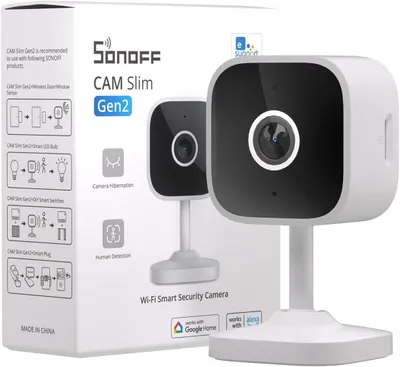 Obrázok produktu pre CAM-S2 – Vnútorná bezpečnostná WiFi kamera, 2,4 GHz, inteligentný monitorovací systém, rozlíšenie 1080p HD, ultra jasný nočný videnie, detekcia pohybu, obojsmerný zvuk, kompatibilná