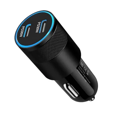 Produktbild von Kfz-Ladegerät 60W Dual USB-C PD Schnellladegerät Zigarettenanzünder Auto