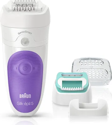 Produktbild von Braun Silk-épil 5 5/880 SensoSmart, Violett, Weiß, 28 Pinzette, 1 h, 30 min