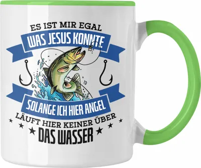 Produktbild von Trendation - Lustige Tasse für Angler Lustiger Spruch Geschenkidee (Grün)