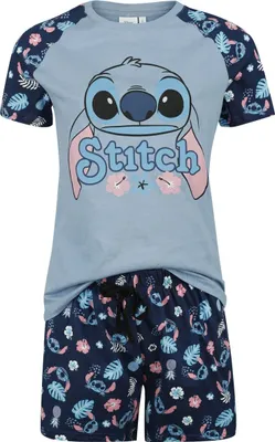 Produktbild von Lilo & Stitch Schlafanzug Damen Weird But Cute blau L