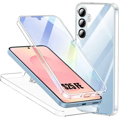 Image de Coque pour Samsung Galaxy S25 FE - Protection Intégrale Transparente Anti-Rayures Silicone Souple + PC Rigide