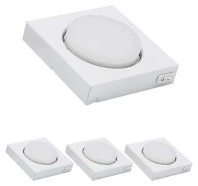 Imagen del producto de MILI, juego de 3 focos empotrables, 4000K (luz de día), 230V, 520 lúmenes, color blanco, 7W, casquillo GX53