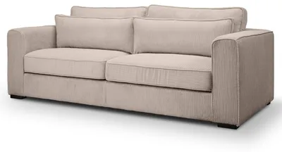 Produktbild von Sofa "Canedo" in beige-braun Cord Couch 3-Sitzer 241 cm