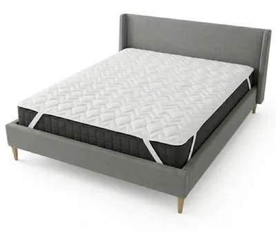 Produktbild von Luxus Matrazenschoner 160x200 cm – Hygienische Komfortauflage mit Polsterung mit 4 Gummibände