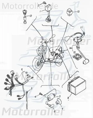 Produktbild von Adly Panther 50 Kabelbaum Roller 50ccm 2Takt 32100-159-000 Motorroller.de Kabelsatz Stromverteiler Strom-Verteiler Kabel-Set Kabelbündel Kabel-Baum