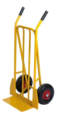 Produktbild von Kongamek Gepäck- und Sackkarre, starr 780x555x1110mm in gelb mit 250kg Tragkraft und pannensicherer Bereifung