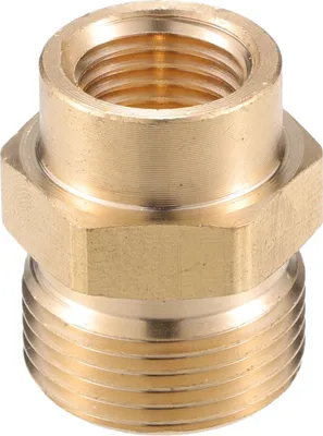 Produktbild von Hochdruckreiniger-Anschluss, M14x1.5 auf 15mm M22x1.5 männlicher und weiblicher Adapter aus Messing Schraubenschlauchanschluss Universal für Hochdruckreiniger Messing Kupferton