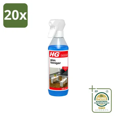 Produktbild von 20 x HG Glasreiniger - Streeploos schoon - 500 ml - Vorratspackung - 20 Stücke
