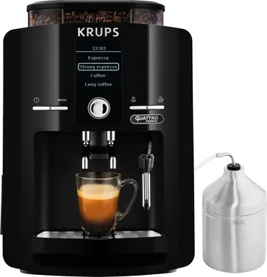Produktbild von Krups EA82F0, Espressomaschine, 1,7 l, Kaffeebohnen, Gemahlener Kaffee, Eingebautes Mahlwerk, 1450 W, Schwarz