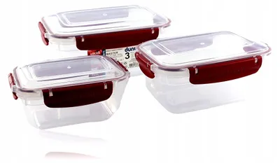 Obrázek produktu pro KATEX Sada vzduchotěsných nádob, 3 kusy, objem 1,8 l, průhledné